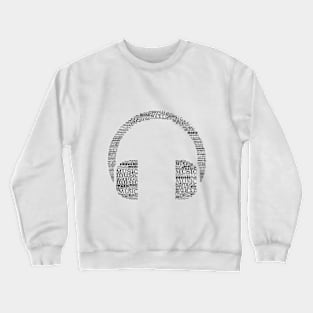 Typographic headphone Crewneck Sweatshirt